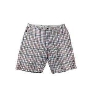 Tommy Bahama Plaid Shorts Mens 36 Linen & Lyocell Blend